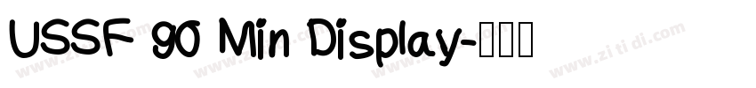 USSF 90 Min Display字体转换